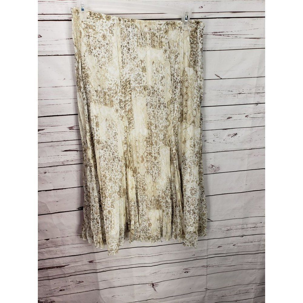 Ruby Rd. Layered Elastic Waist Printed Pleated Si… - image 2